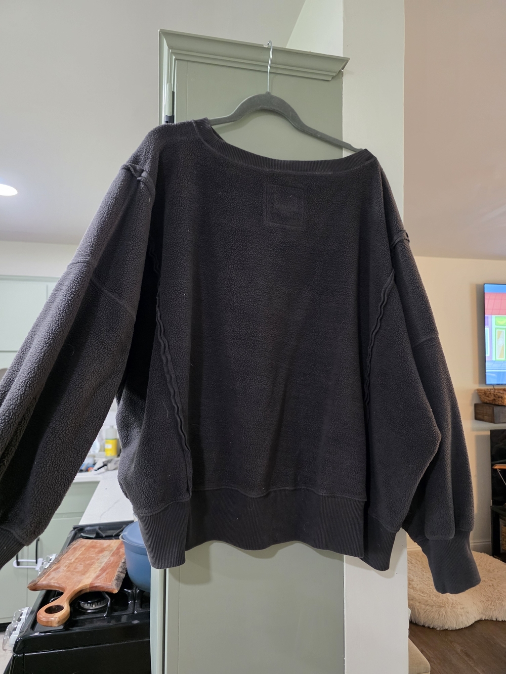 American Eagle Outfitters Dark Charcoal Crewneck Sweatshirt - Picture 3 of 4